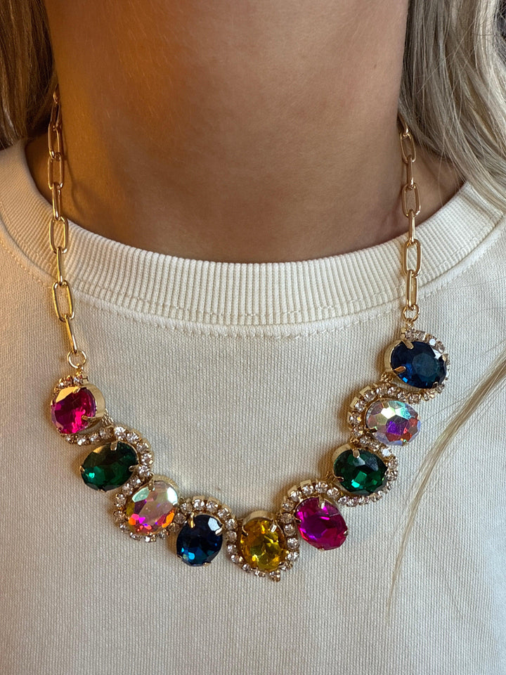 ATG Rainbow Gemstone Dupe Necklaces on Simply Obsessed