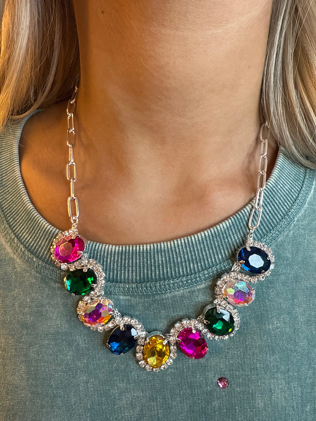 ATG Rainbow Gemstone Dupe Necklaces on Simply Obsessed