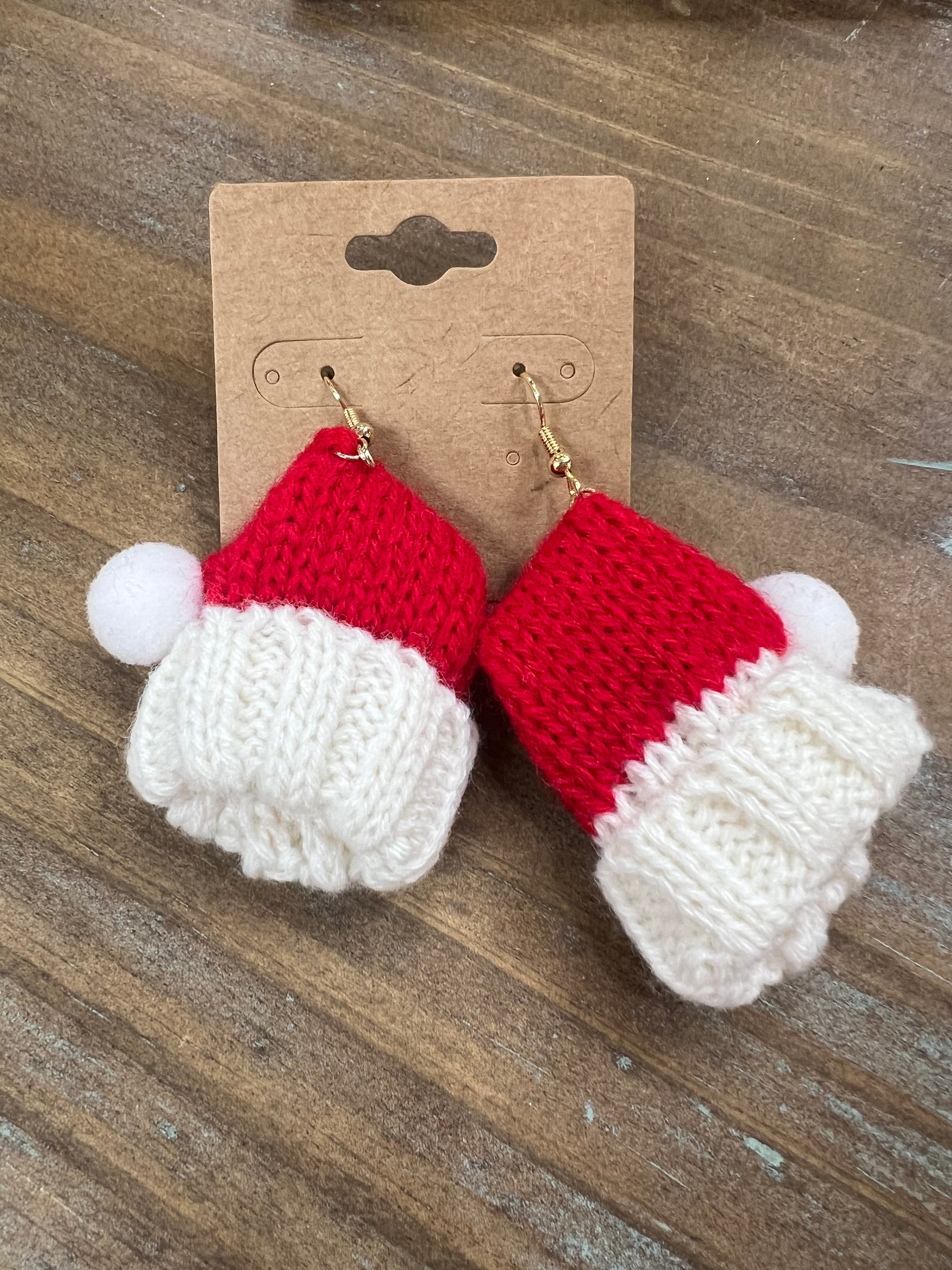 ATG Santa Hat Earrings on Simply Obsessed