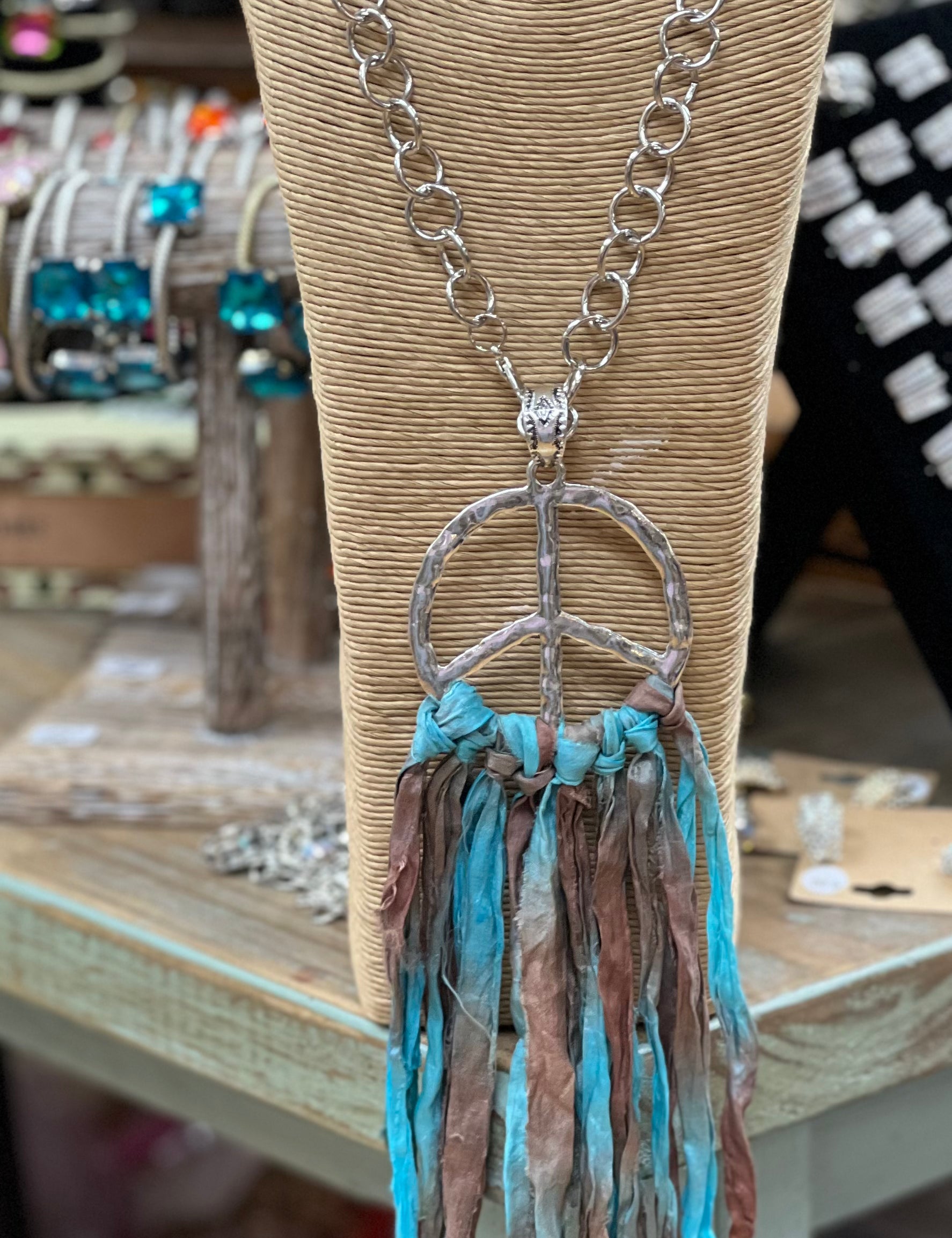ATG Sari Silk Silver Chain Necklace on Simply Obsessed