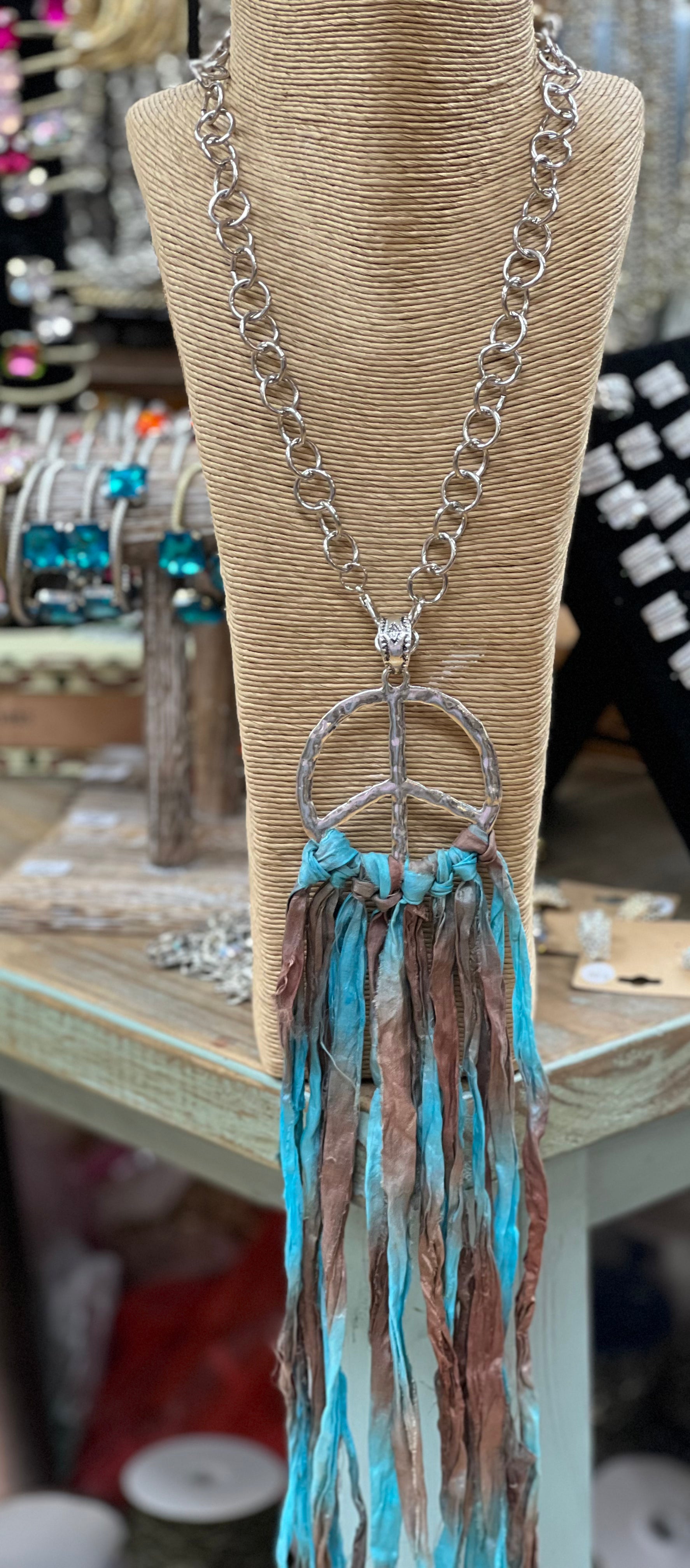 ATG Sari Silk Silver Chain Necklace on Simply Obsessed
