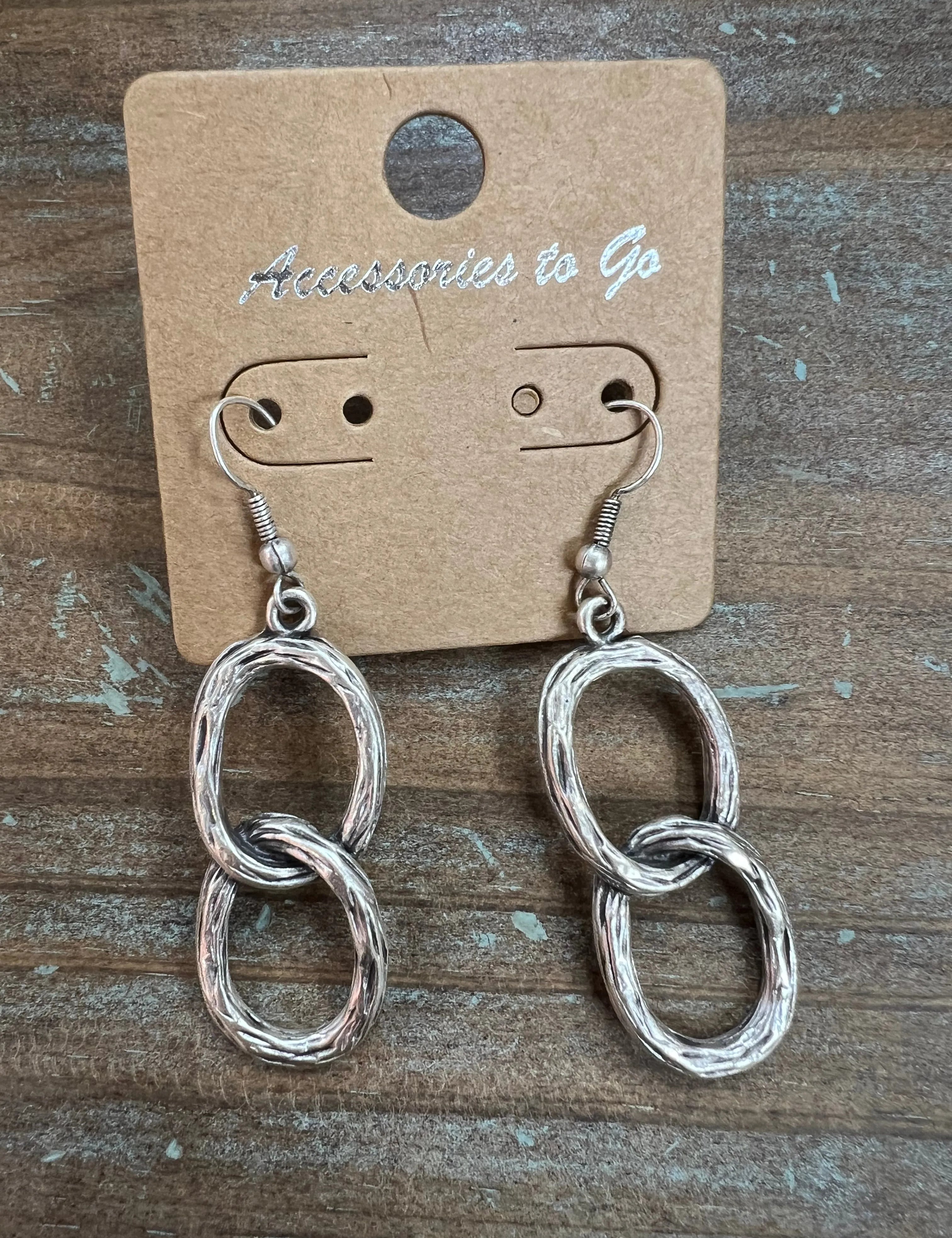 ATG Silver Interlock Earrings on Simply Obsessed