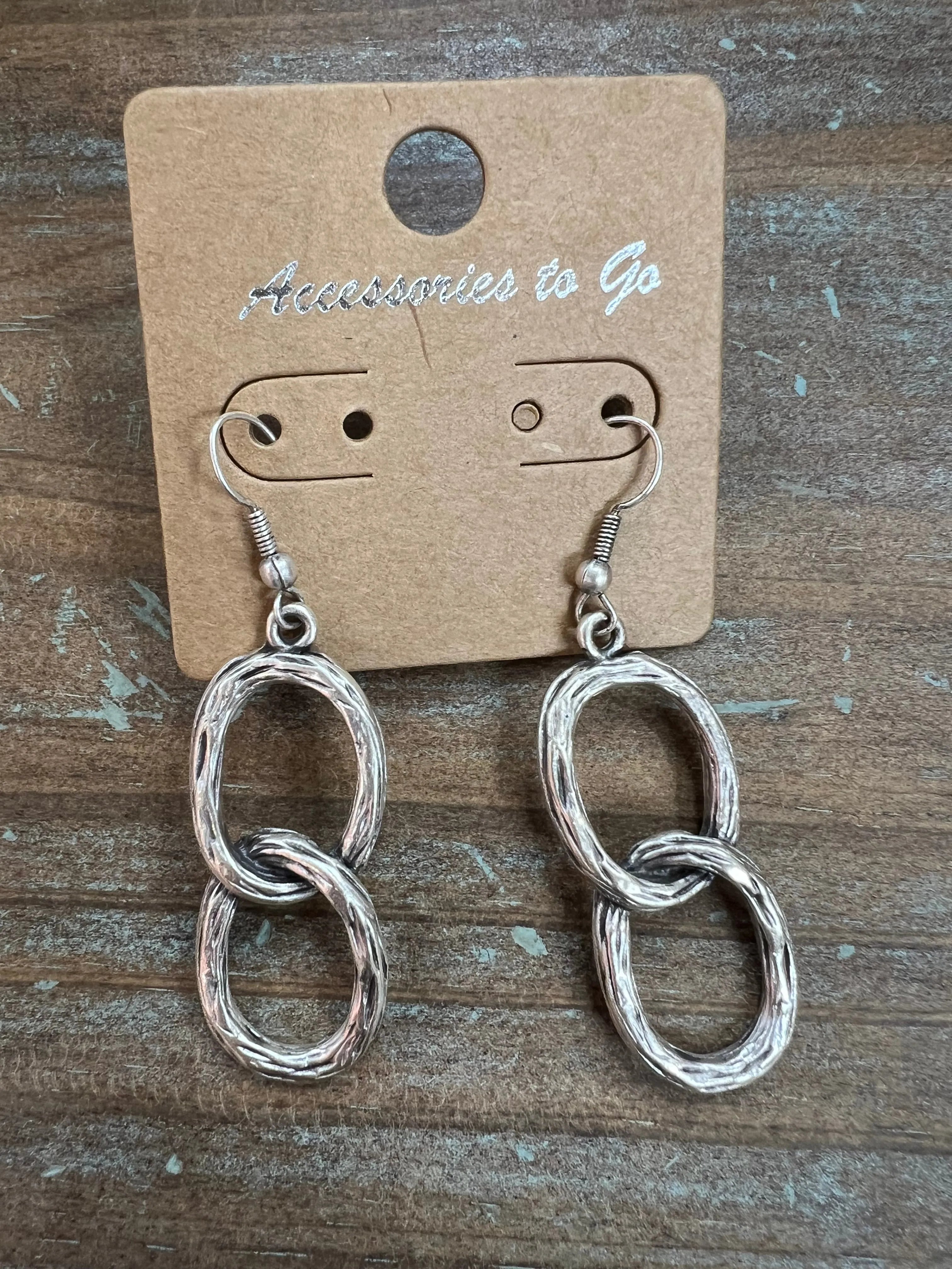 ATG Silver Interlock Earrings on Simply Obsessed