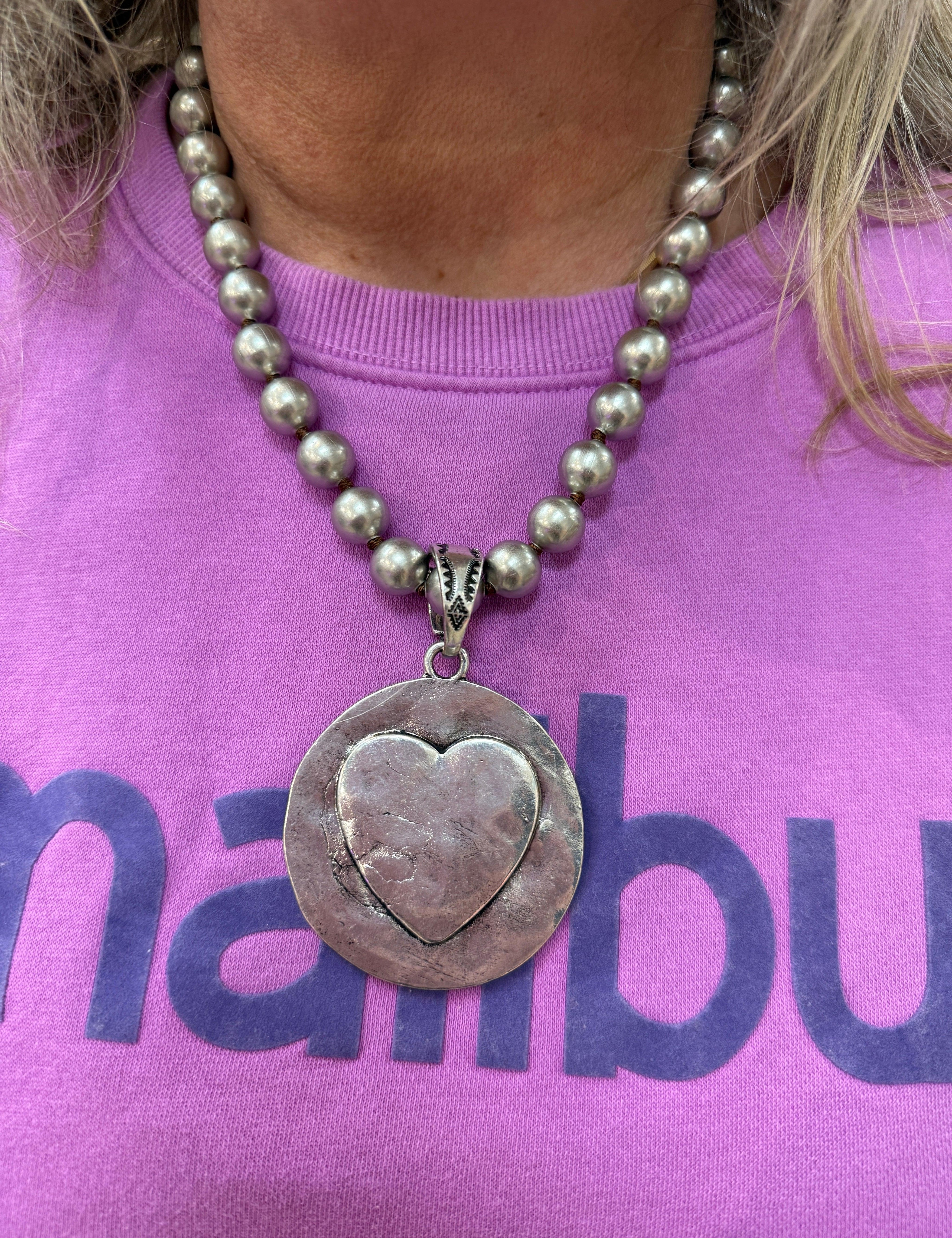 ATG Silver Stamped Heart Necklace on Simply Obsessed