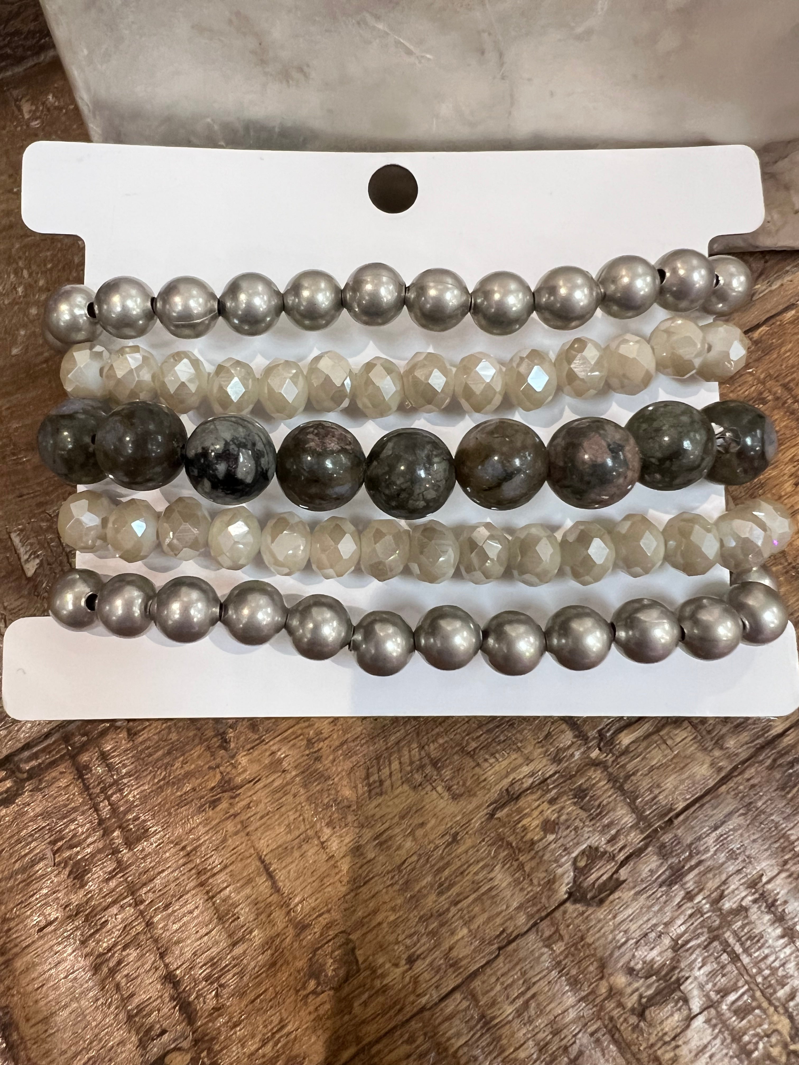 ATG Silver/Champagne Bracelet Stack on Simply Obsessed