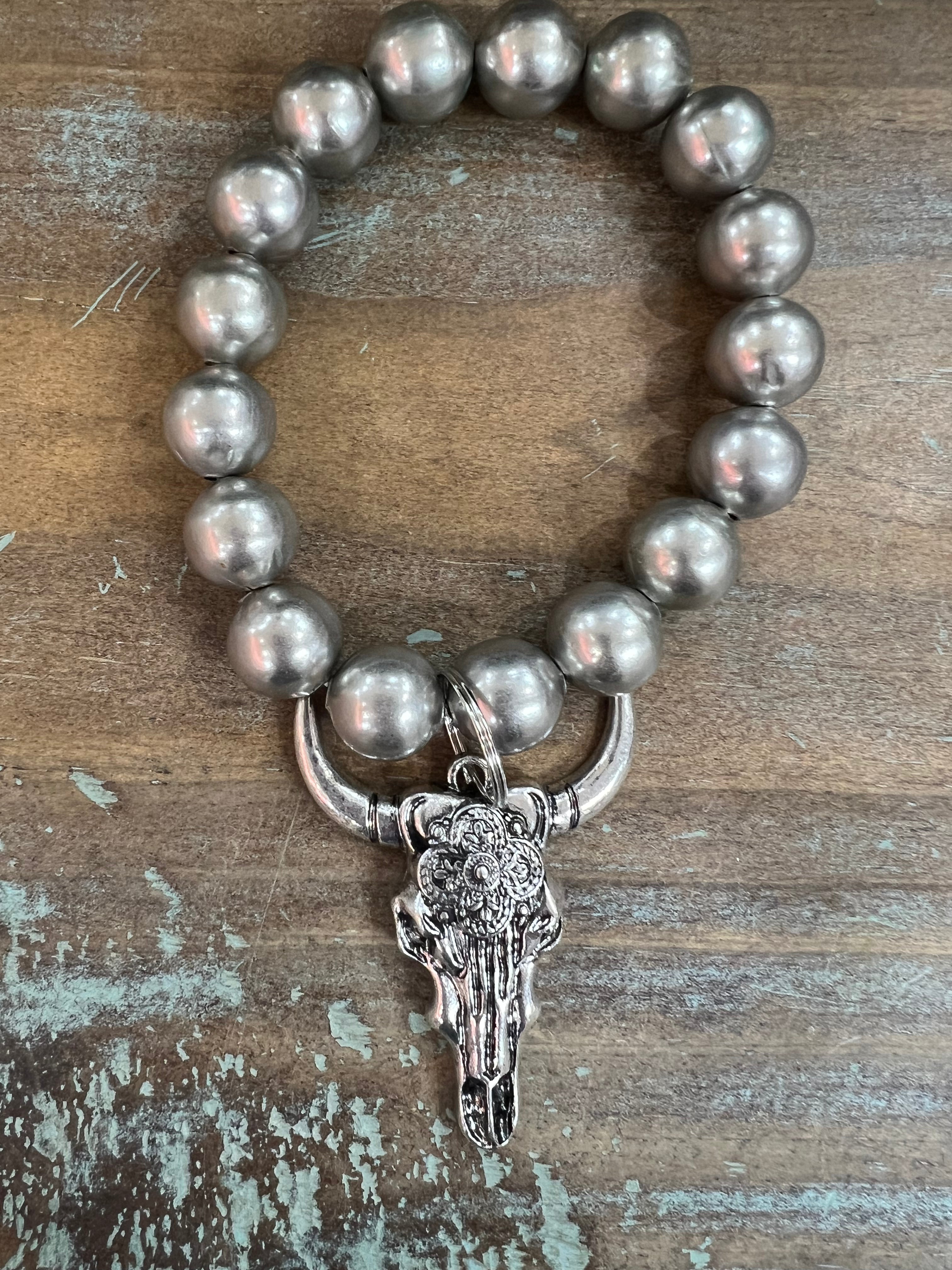 ATG Skull Navajo Pearl Bracelet on Simply Obsessed