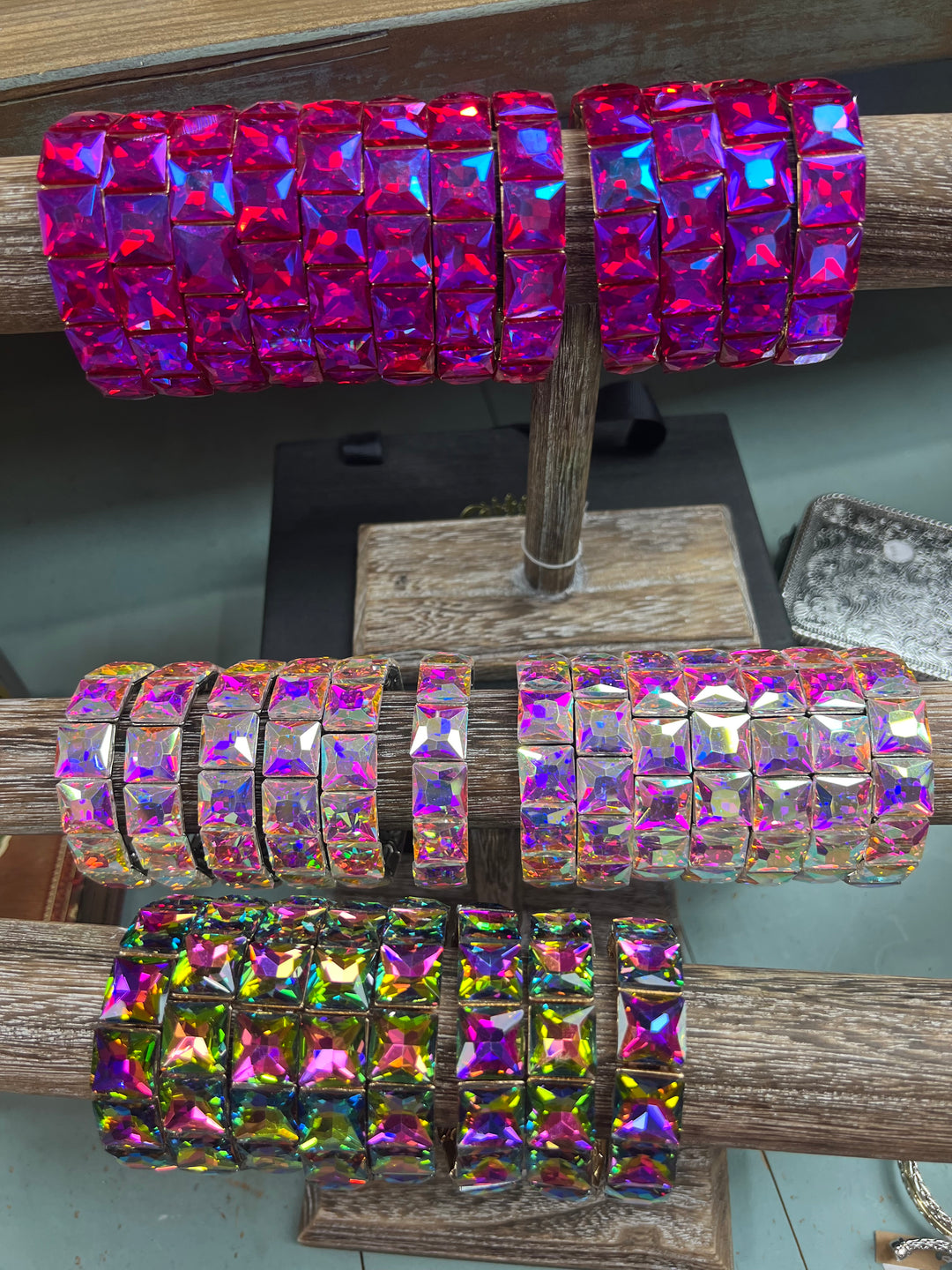 ATG Square Gem Stretch Bracelets on Simply Obsessed