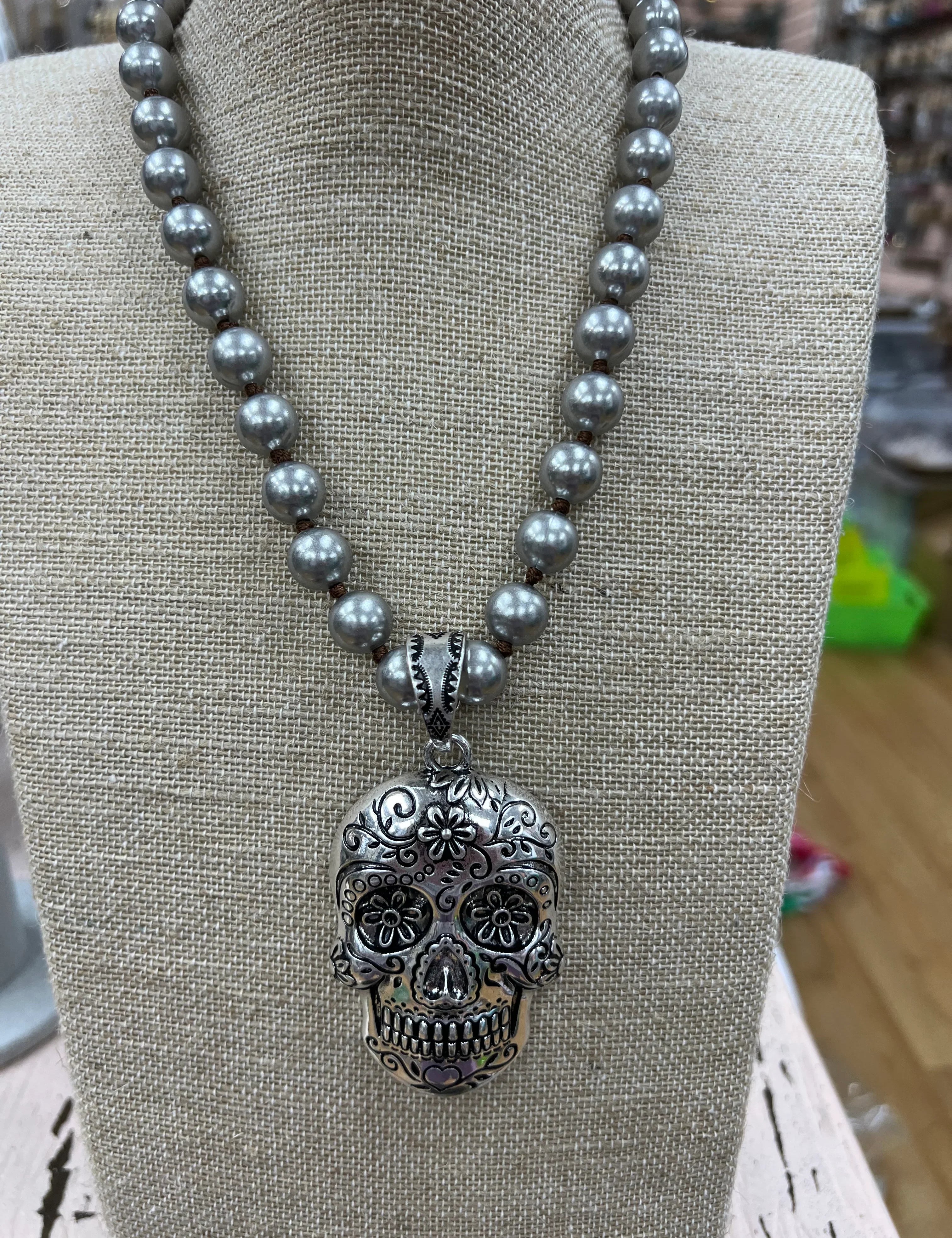 ATG Sugar Skull Necklace on Simply Obsessed