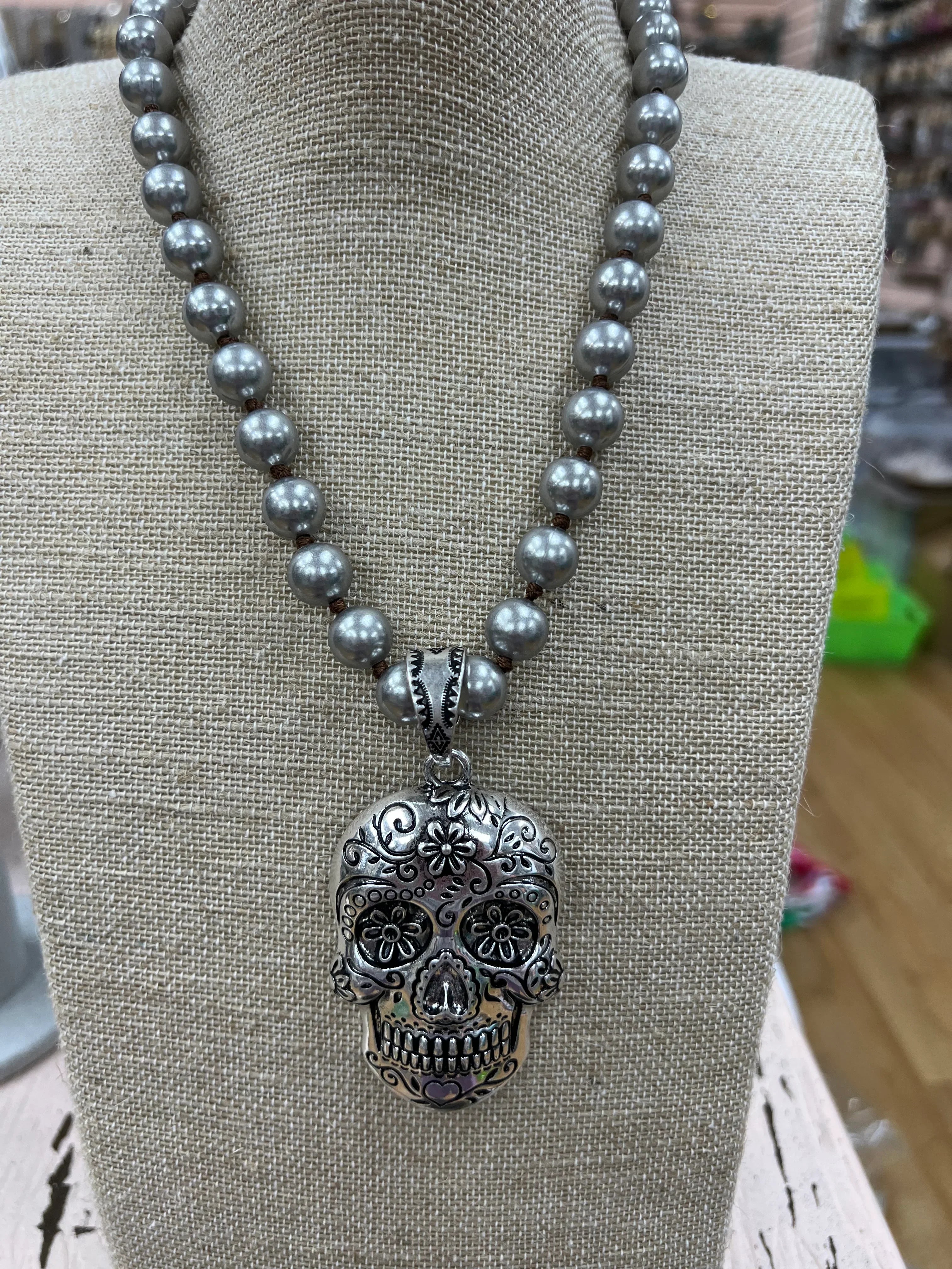 ATG Sugar Skull Necklace on Simply Obsessed