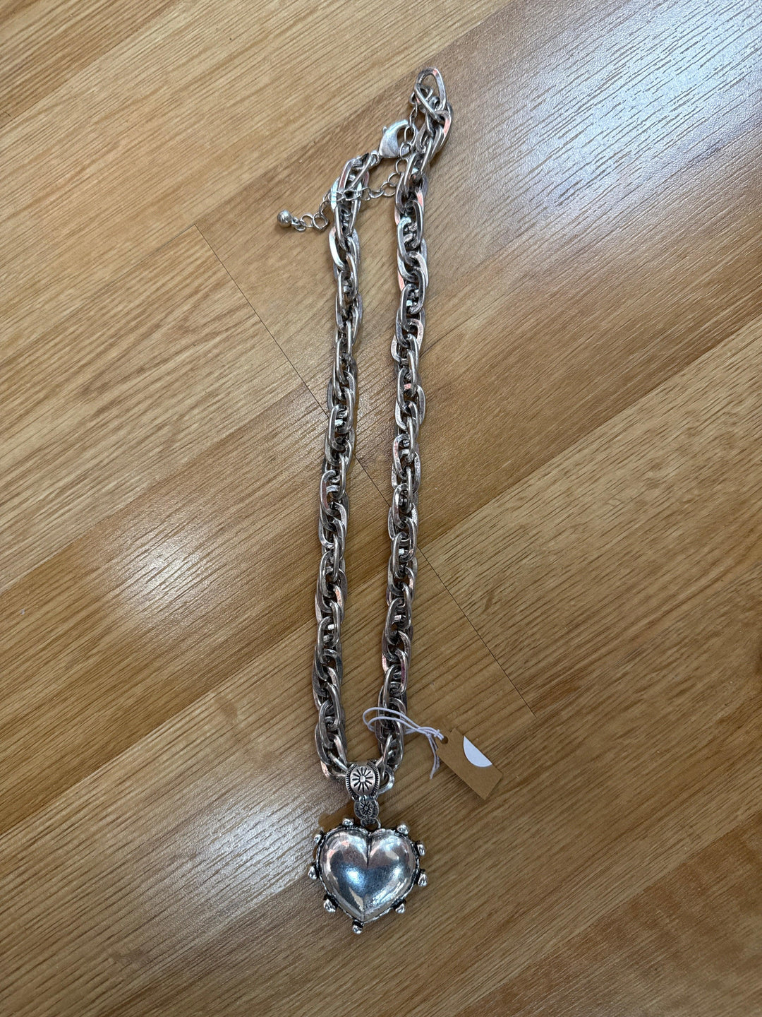 ATG Thick Chain Silver Heart Necklace on Simply Obsessed