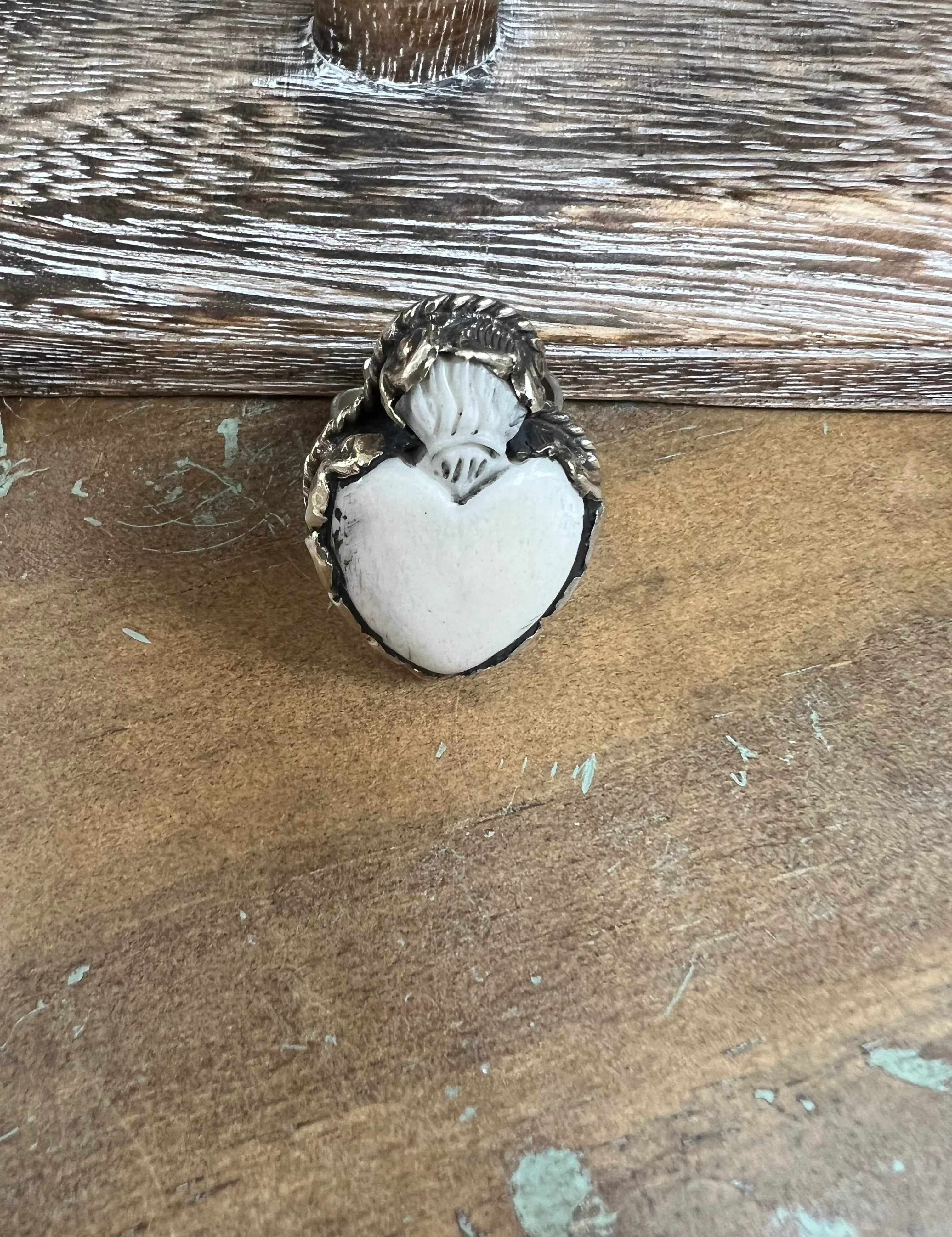 ATG Tibetan Silver Sacred Heart Ring on Simply Obsessed