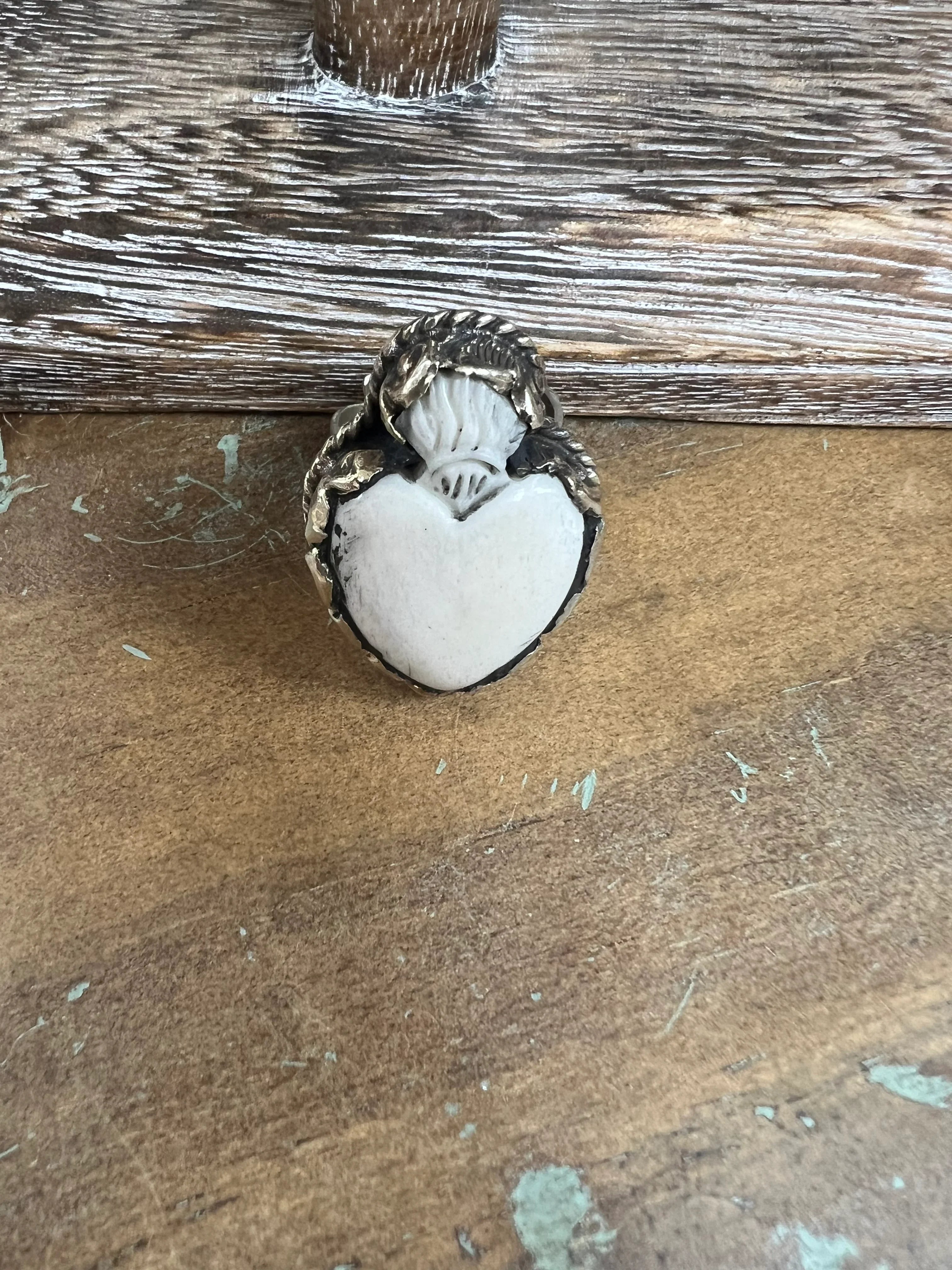 ATG Tibetan Silver Sacred Heart Ring on Simply Obsessed
