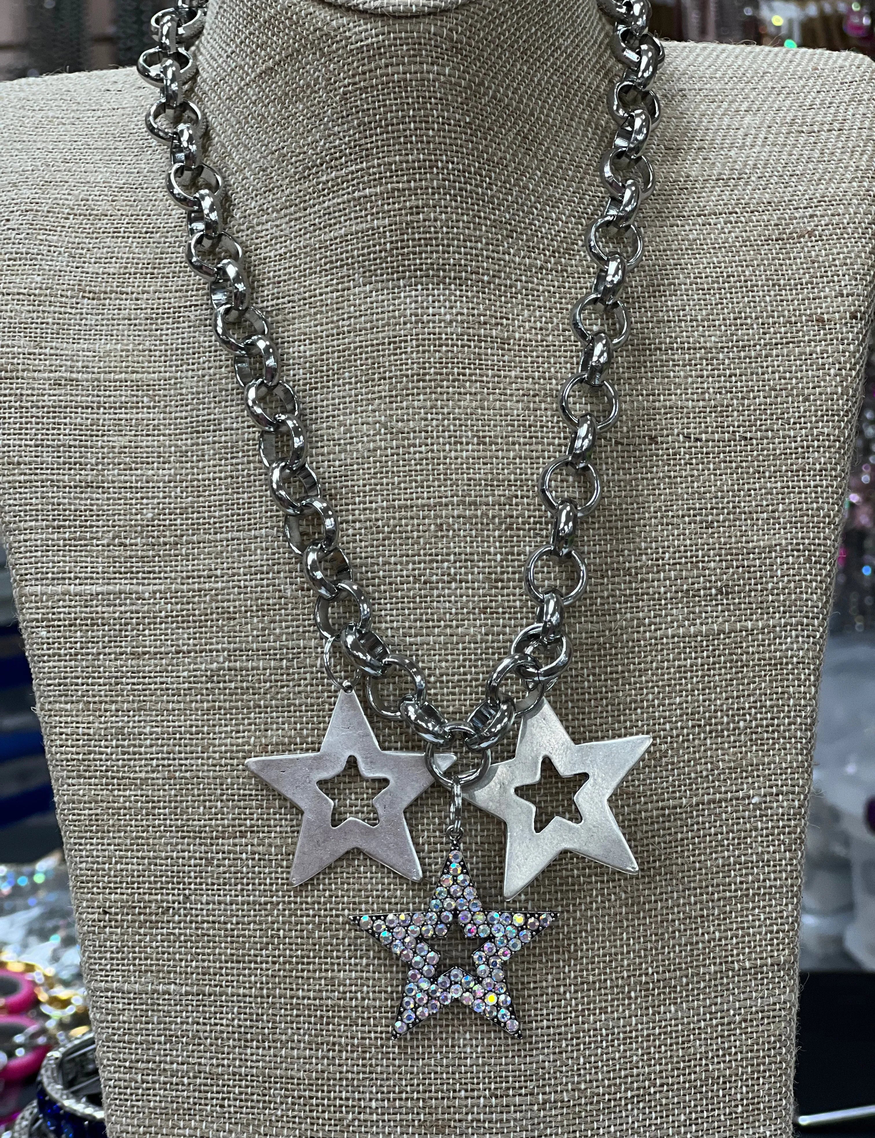 ATG Triple Star Chain Necklace on Simply Obsessed