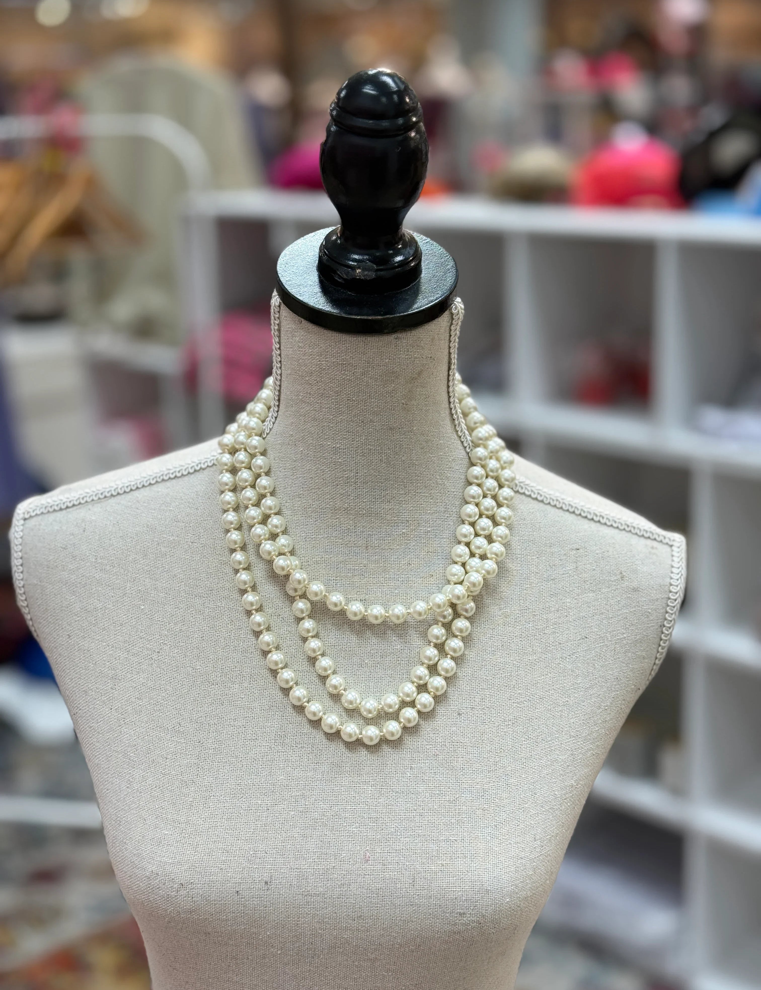 ATG Triple Strand Pearl Necklace on Simply Obsessed