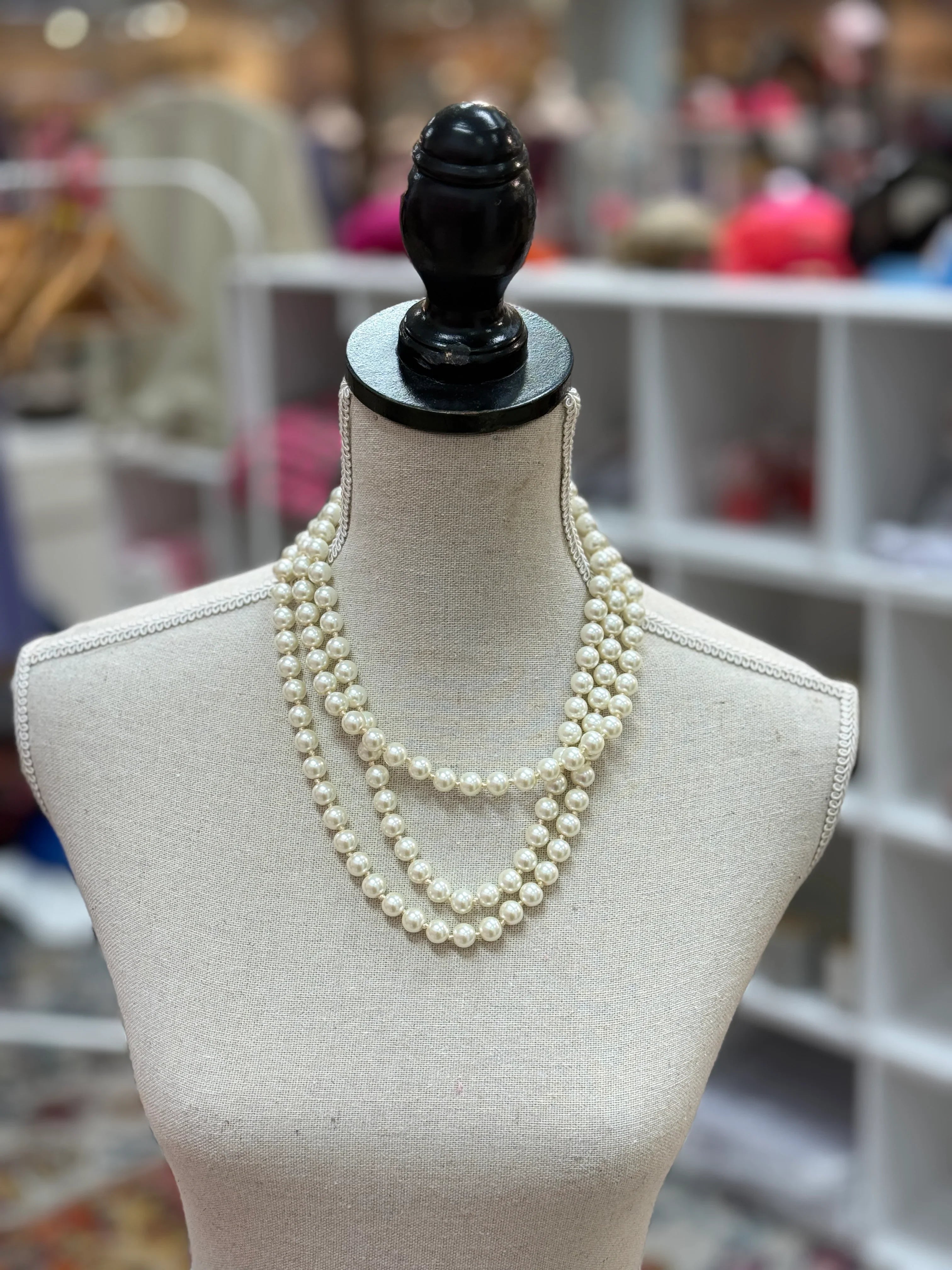 ATG Triple Strand Pearl Necklace on Simply Obsessed
