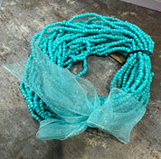 ATG Turquoise Seed Bead Bracelet Stack on Simply Obsessed