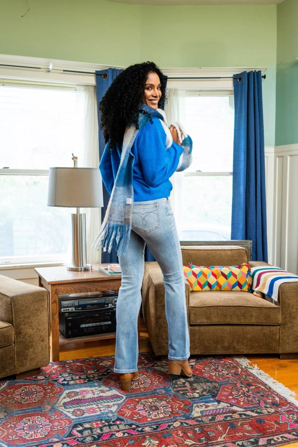 Judy Blue Mid Rise Thermal Bootcut Jeans on Simply Obsessed