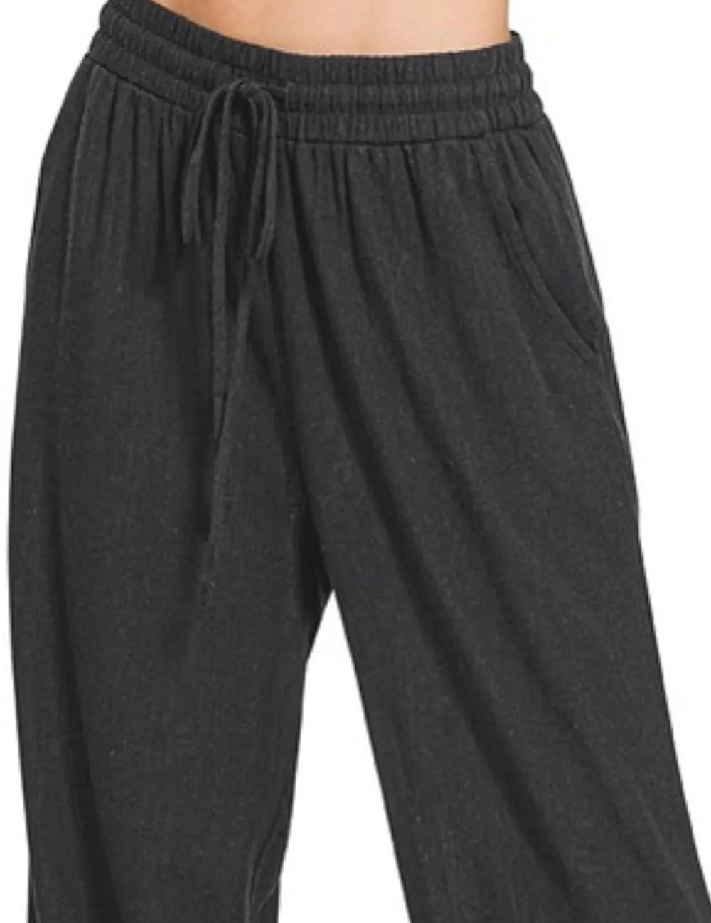 Zenana Linen Drawstring Pants on Simply Obsessed