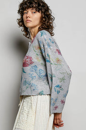 POL Floral Print Button-Down Knit Cardigan on Simply Obsessed