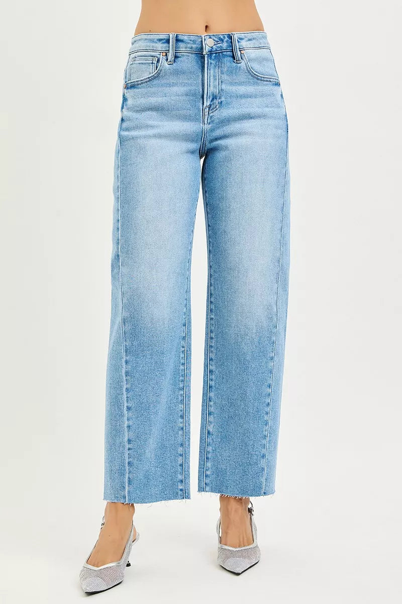 RISEN Full Size Slouchy Cropped Barrel Jeans with Curved Side Seam Plus Size on Simply Obsessed