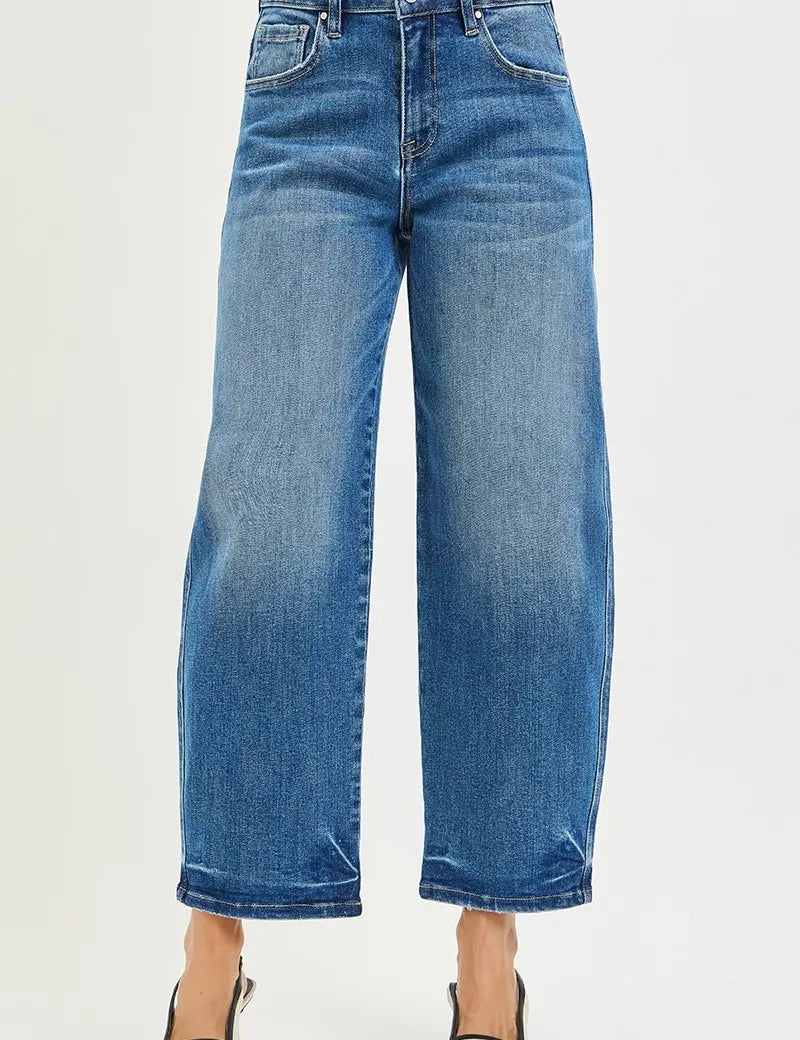 RISEN Slouchy Cropped Barrel Jeans on Simply Obsessed