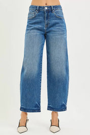 RISEN Slouchy Cropped Barrel Jeans on Simply Obsessed