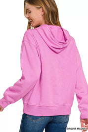 Zenana Fleece Kangaroo Pocket Hoodie on Simply Obsessed
