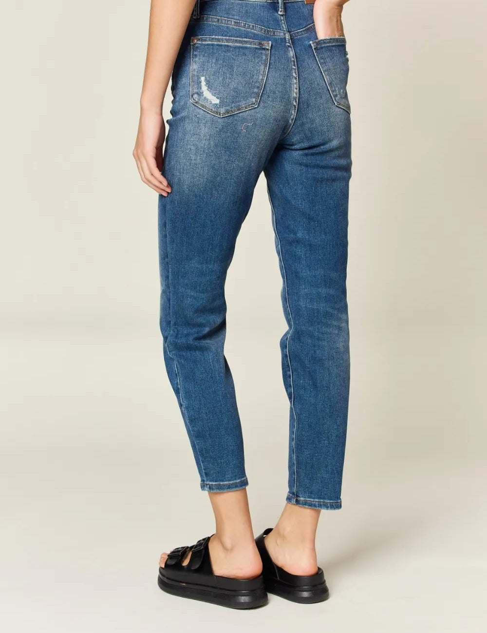 JUDY BLUE Full Size Tummy Control High Waist Slim Jeans on Simply Obsessed