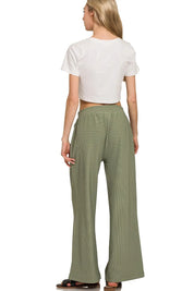 Zenana Ribbed High Neck Half Zip Pullover & Pants Set on Simply Obsessed
