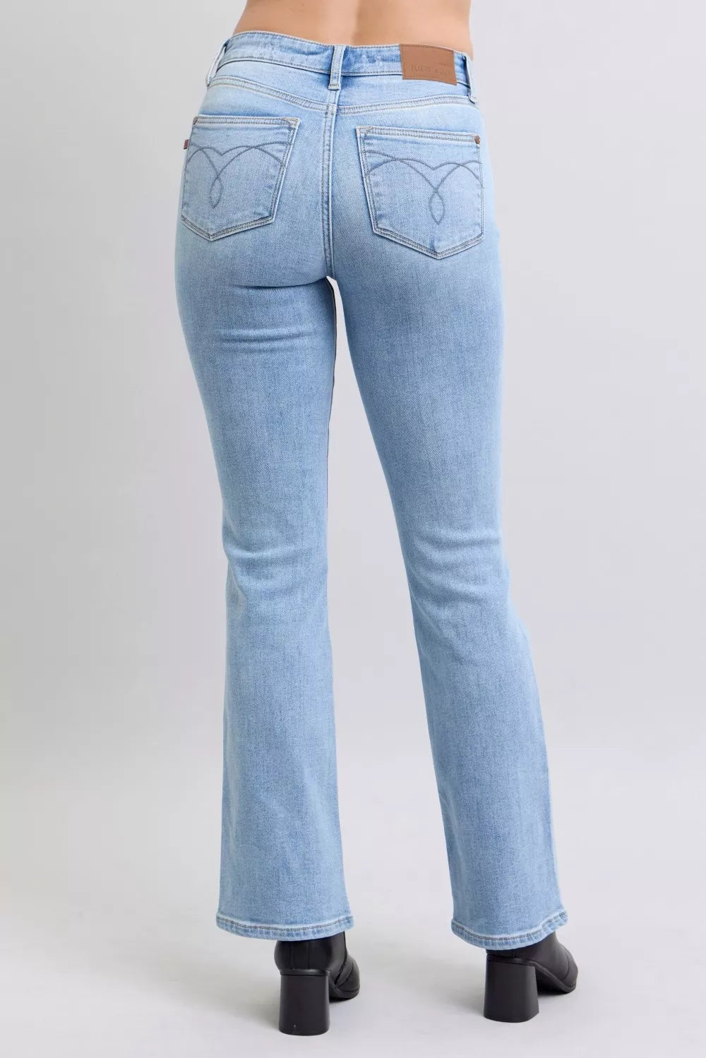 Judy Blue Mid Rise Thermal Bootcut Jeans on Simply Obsessed