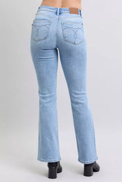 Judy Blue Mid Rise Thermal Bootcut Jeans on Simply Obsessed