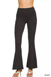 ZENANA Brushed Dty Microfiber Flare Pants on Simply Obsessed