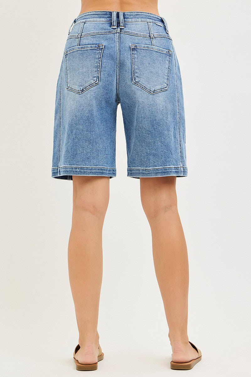 RISEN 2-Button Slouchy Jorts with Pockets on Simply Obsessed