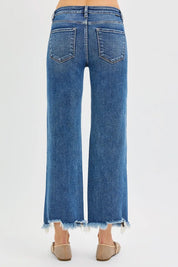 RISEN Full Size Mid Rise Crop Straight Jeans Plus Size on Simply Obsessed