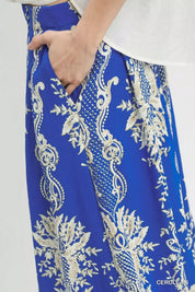 UMGEE Border Print Wide Leg Pants on Simply Obsessed