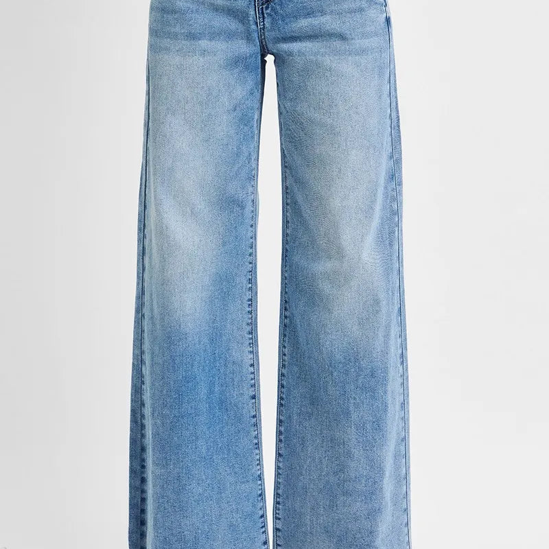 RISEN Full Size Tummy Control High Rise Ankle Palazzo Jeans Plus Size on Simply Obsessed
