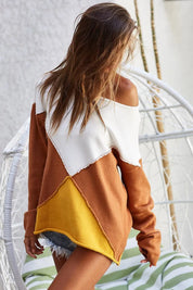 BIBI Color Block Geometric Sweater on Simply Obsessed