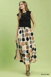 UMGEE Dot Print Wide Leg Pants on Simply Obsessed