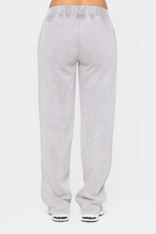 MONO B Elastic Waist Fleece Pants with Pockets **FALL DEBUT SALE** on Simply Obsessed