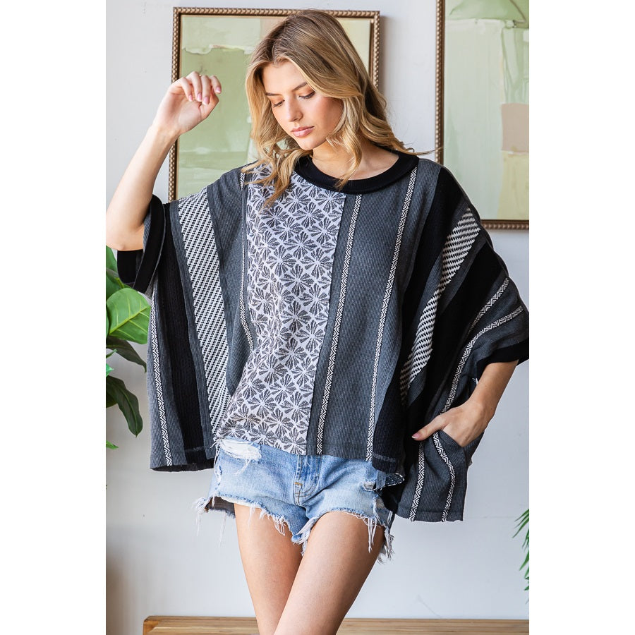 OLI + HALI Washed Vertical Stripe Top