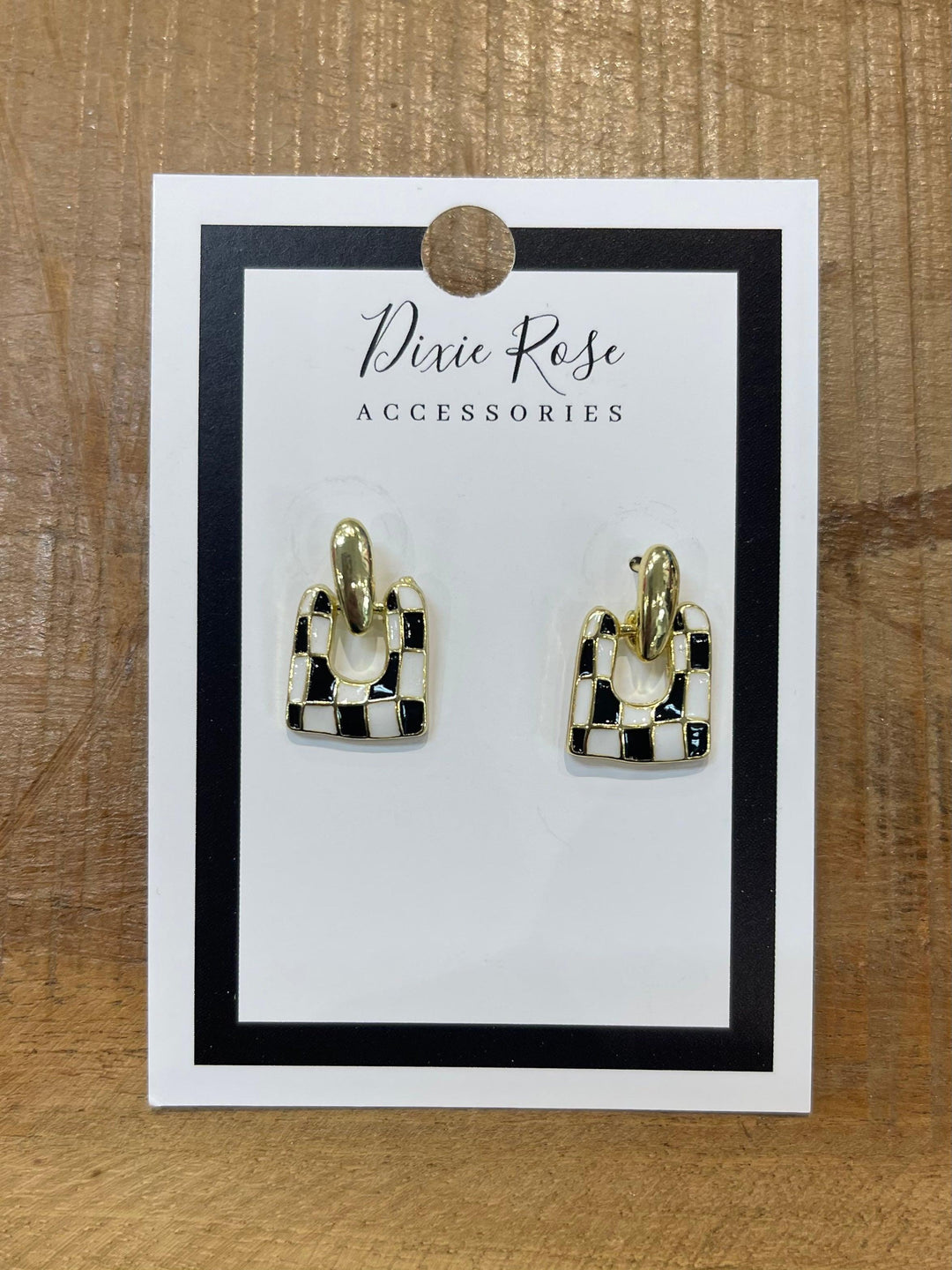 Black/White Checkered Earrings on Simply Obsessed