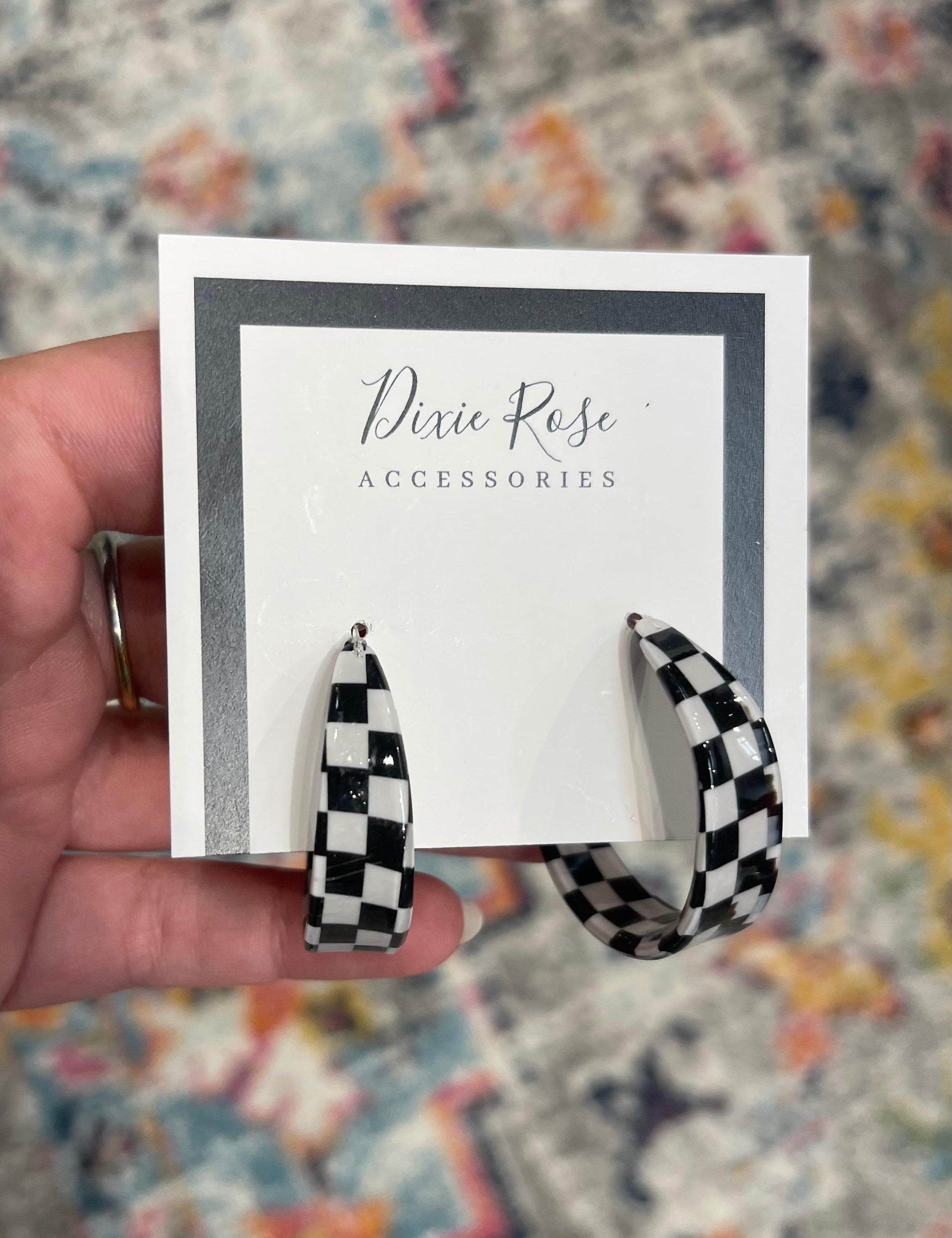 White Checkered Hoops on Simply Obsessed