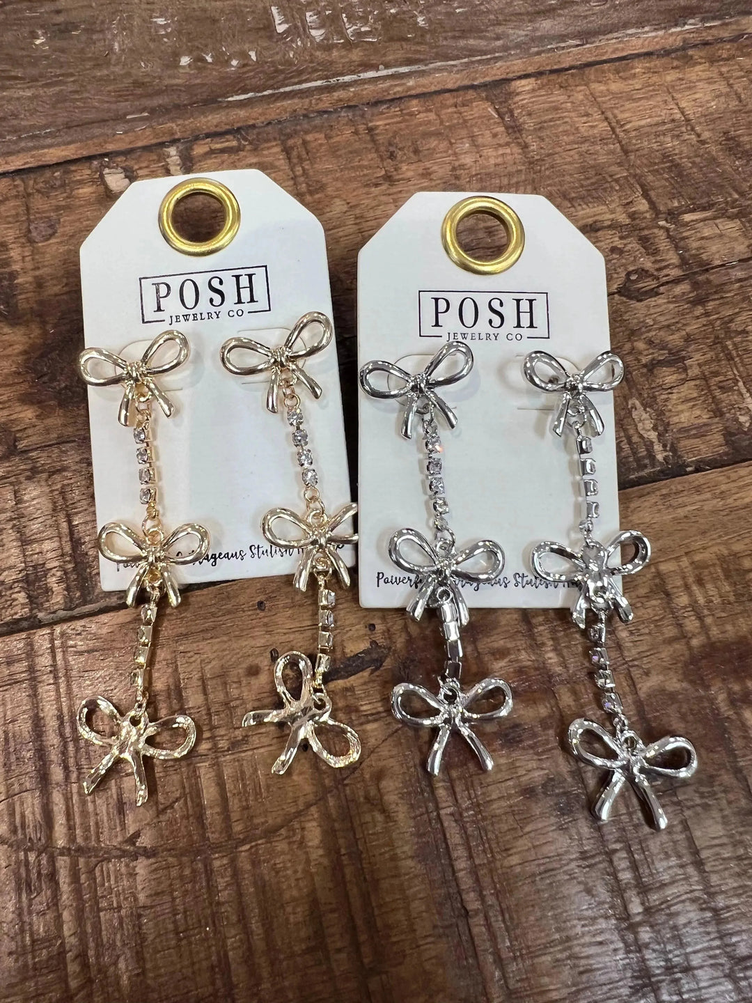 Bling Bow Dangle Earrings on Simply Obsessed