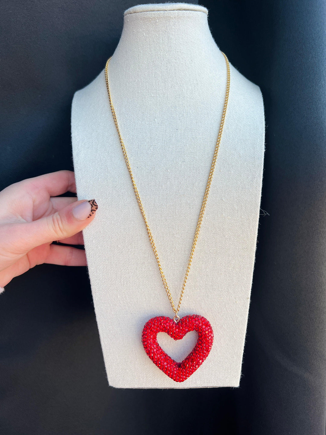 Bling Red Heart Necklace on Simply Obsessed