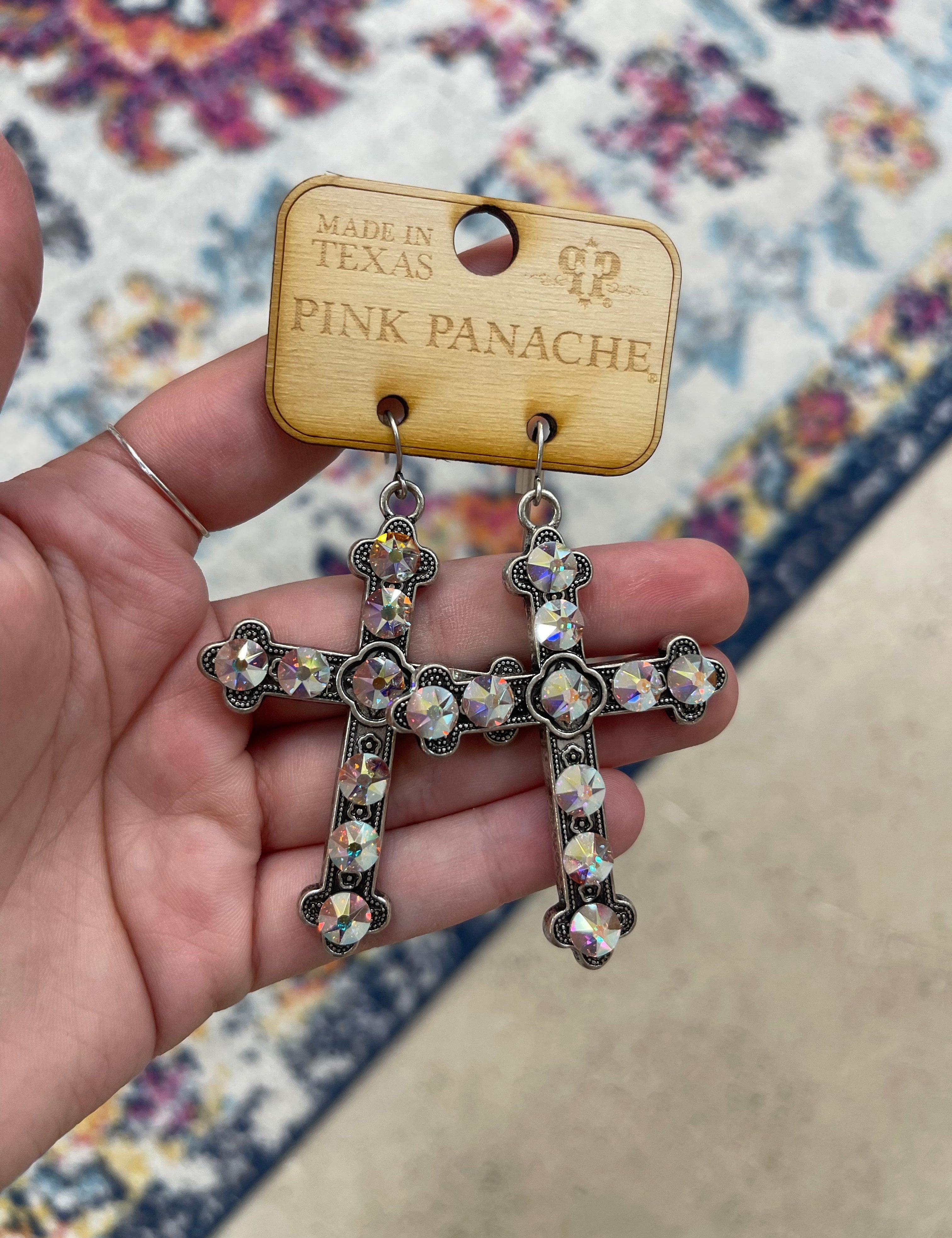 Bling Silver Cross Earrings on Simply Obsessed