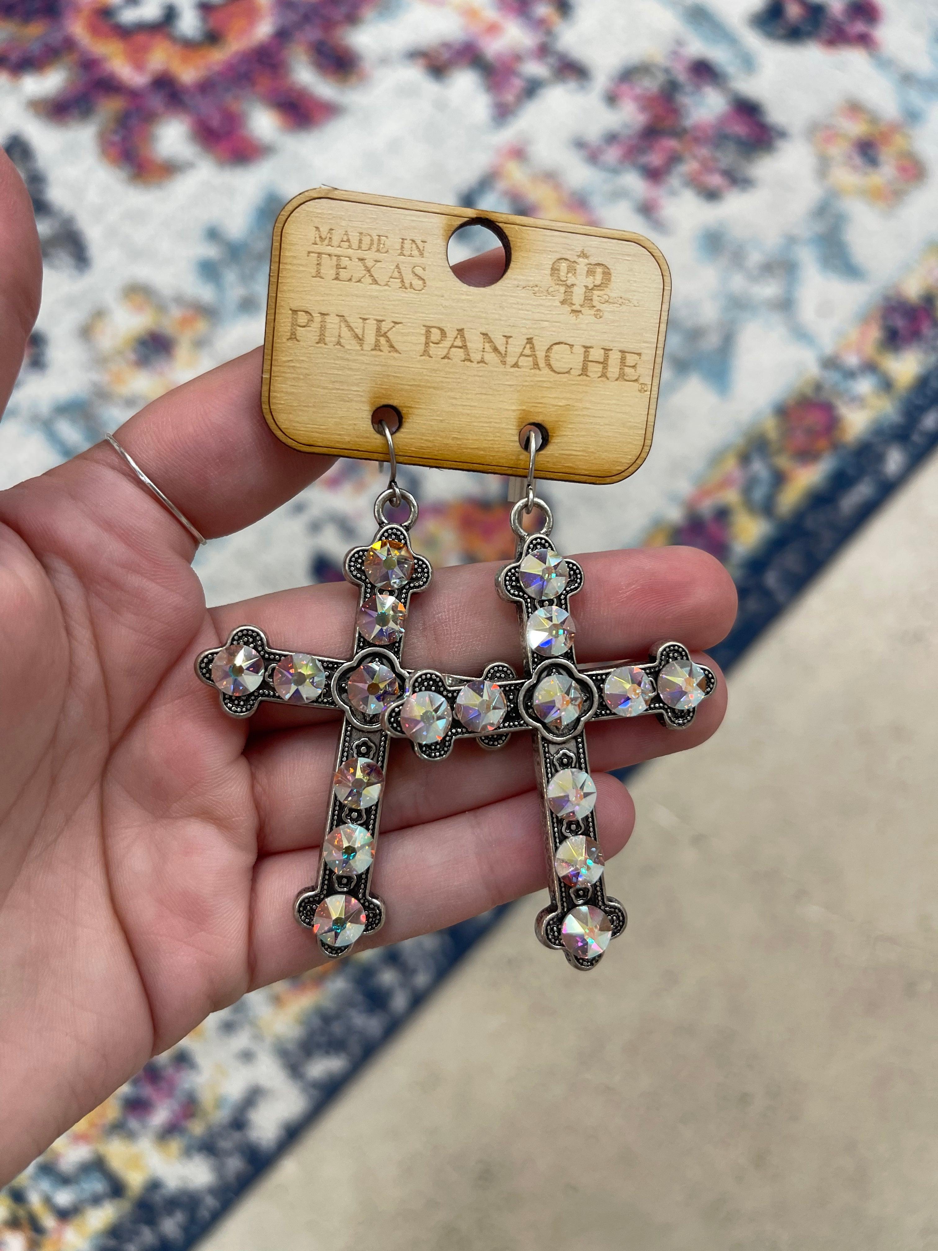 Bling Silver Cross Earrings on Simply Obsessed