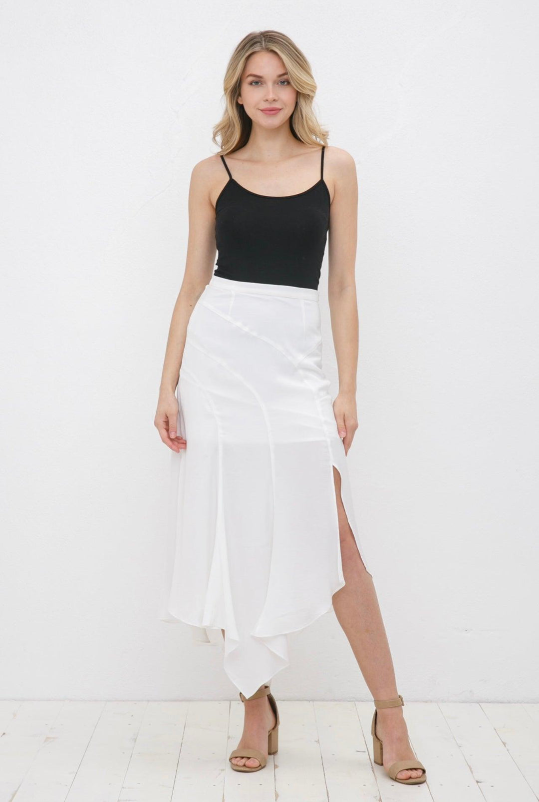 BLUE B Detail Maxi Skirt - WHITE on Simply Obsessed