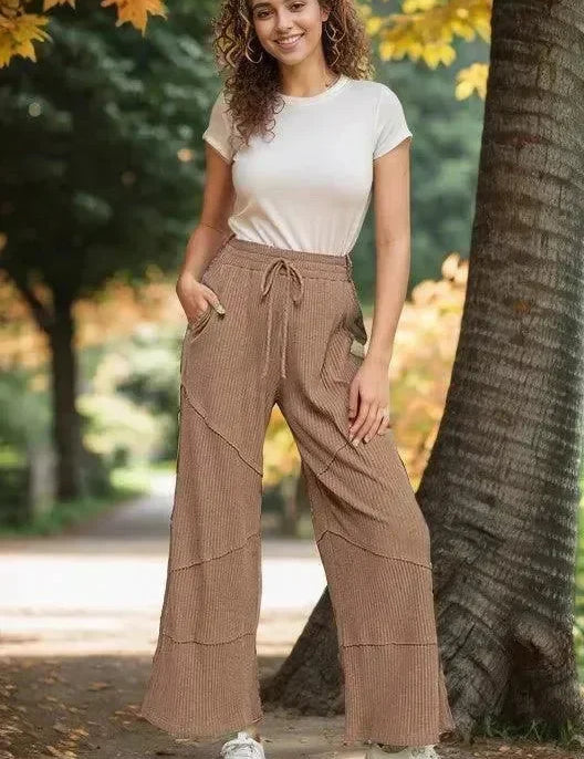BLUMIN Soft Striped Drawstring Bottoms on Simply Obsessed
