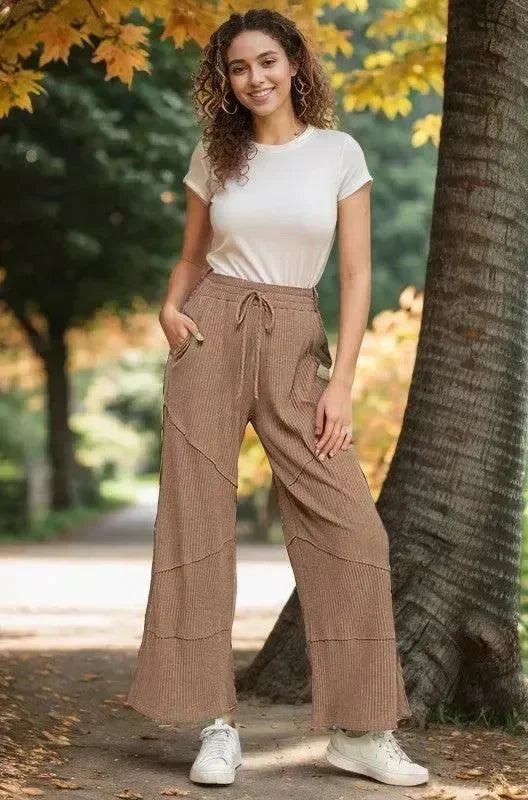 BLUMIN Soft Striped Drawstring Bottoms on Simply Obsessed