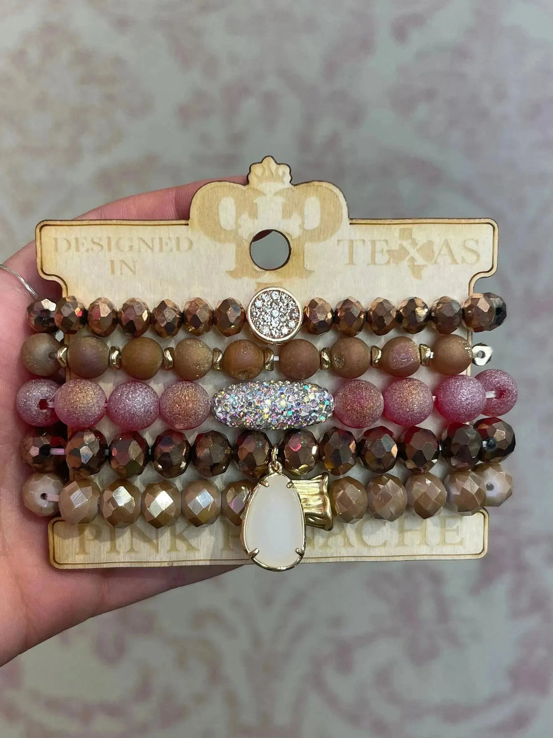 Brown Bling Bracelet Stack on Simply Obsessed